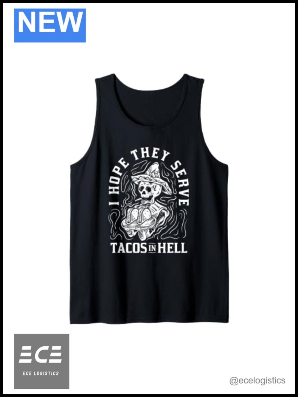 Tacos In Hell Halloween Taco Tuesday Tank Top Sleeveless Scoop Neck Classic Fit